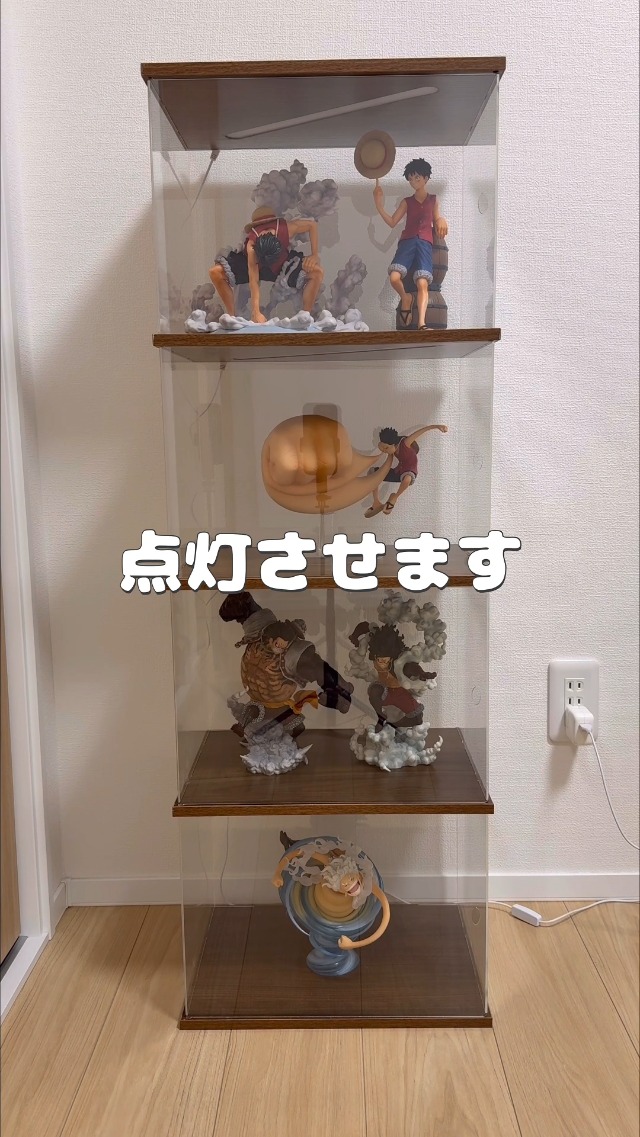 Amazon.co.jp: コレクションケース幅40奥行30高さ120cm 4段 4段Mサイズ